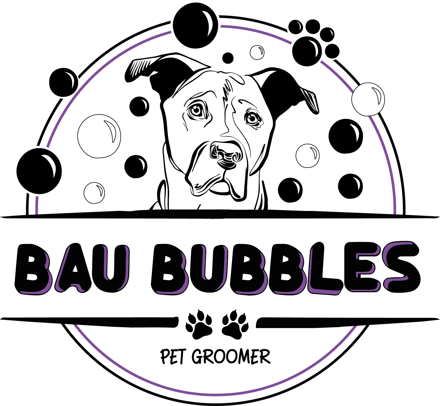 Logo Bau Bubbles — Toelettatura Professionale